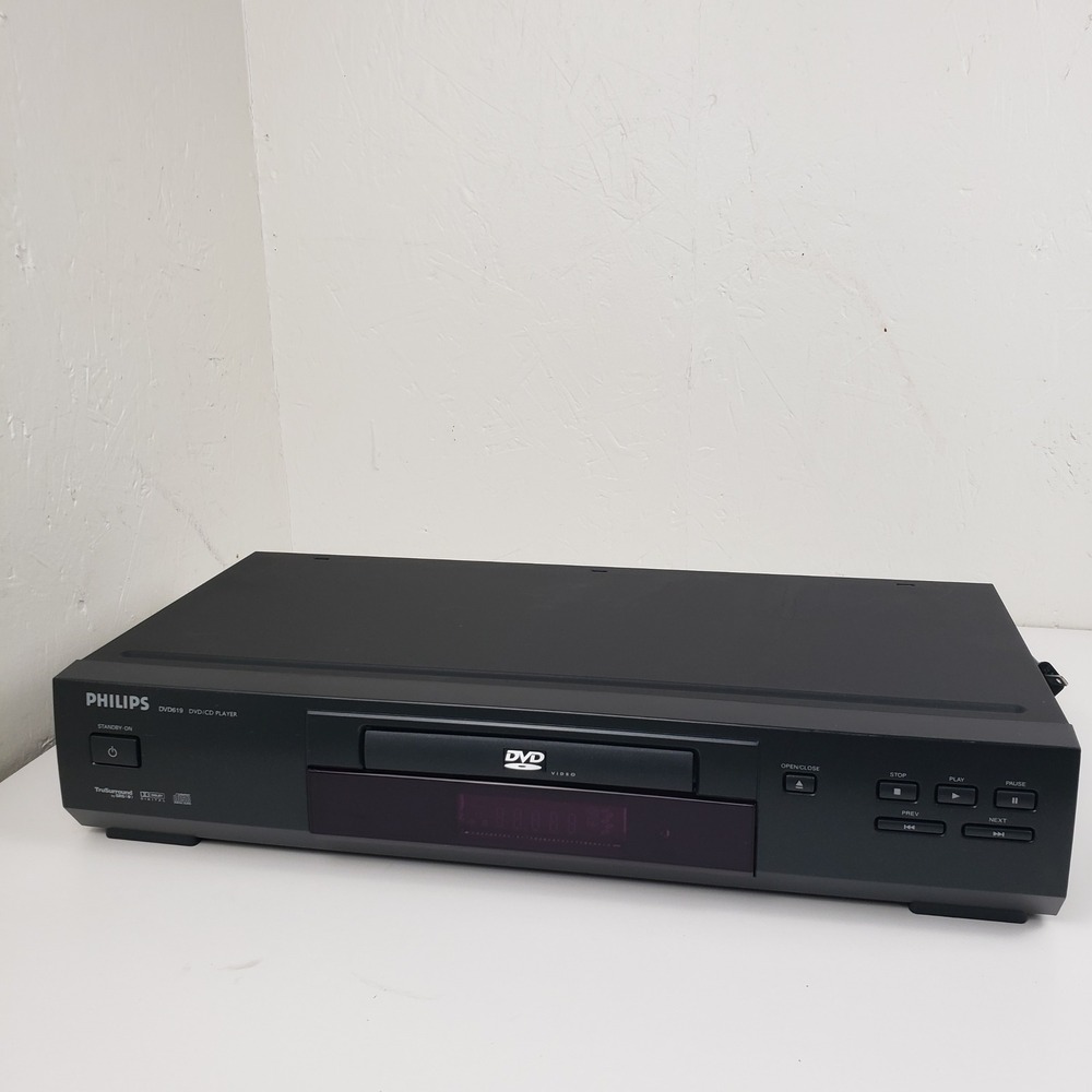 Philips DVD619 DVD CD Player Black TruSurround Dolby Digital DVD619AT